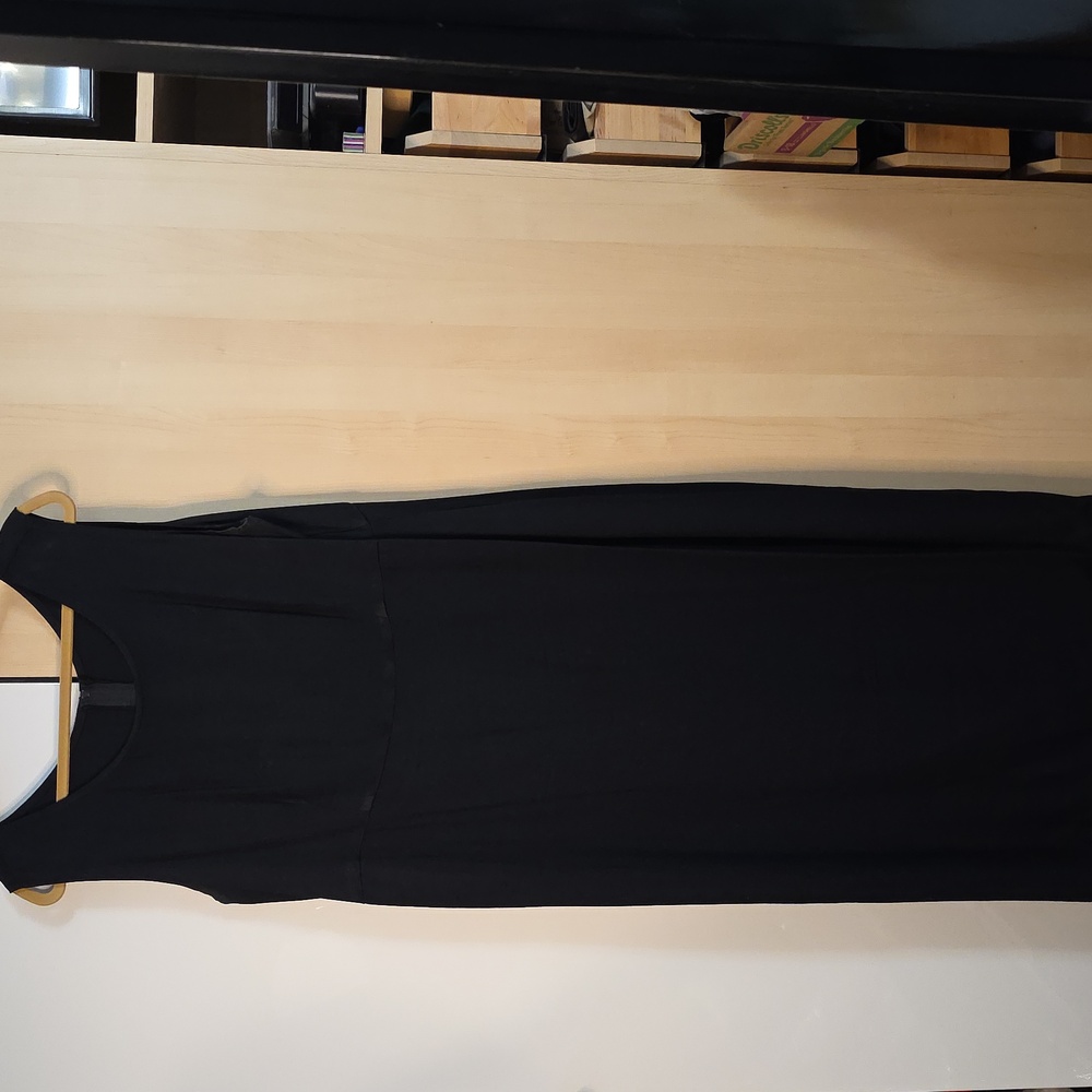 Women Maxi Dress, Black, 20WP, Preloved, Unlined, Zip-up In Back, Dry Clean